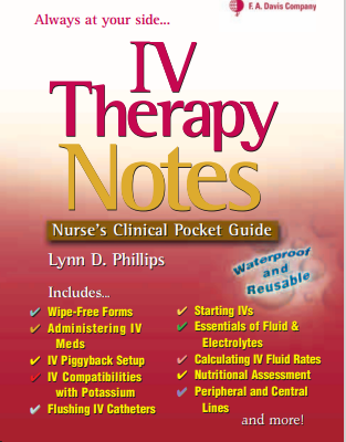 IV Therapy Notes Nurse’s Pharmacology Pocket Guide